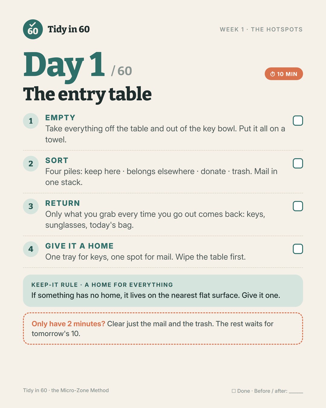 Tidy in 60 · 3
