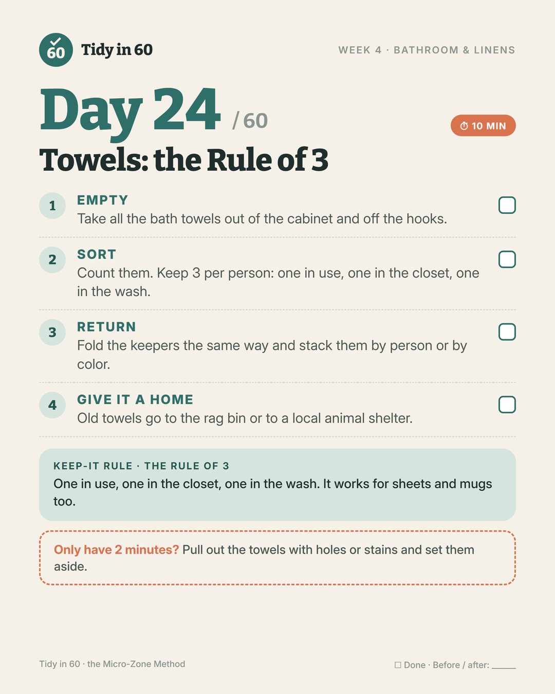 Tidy in 60 · 5
