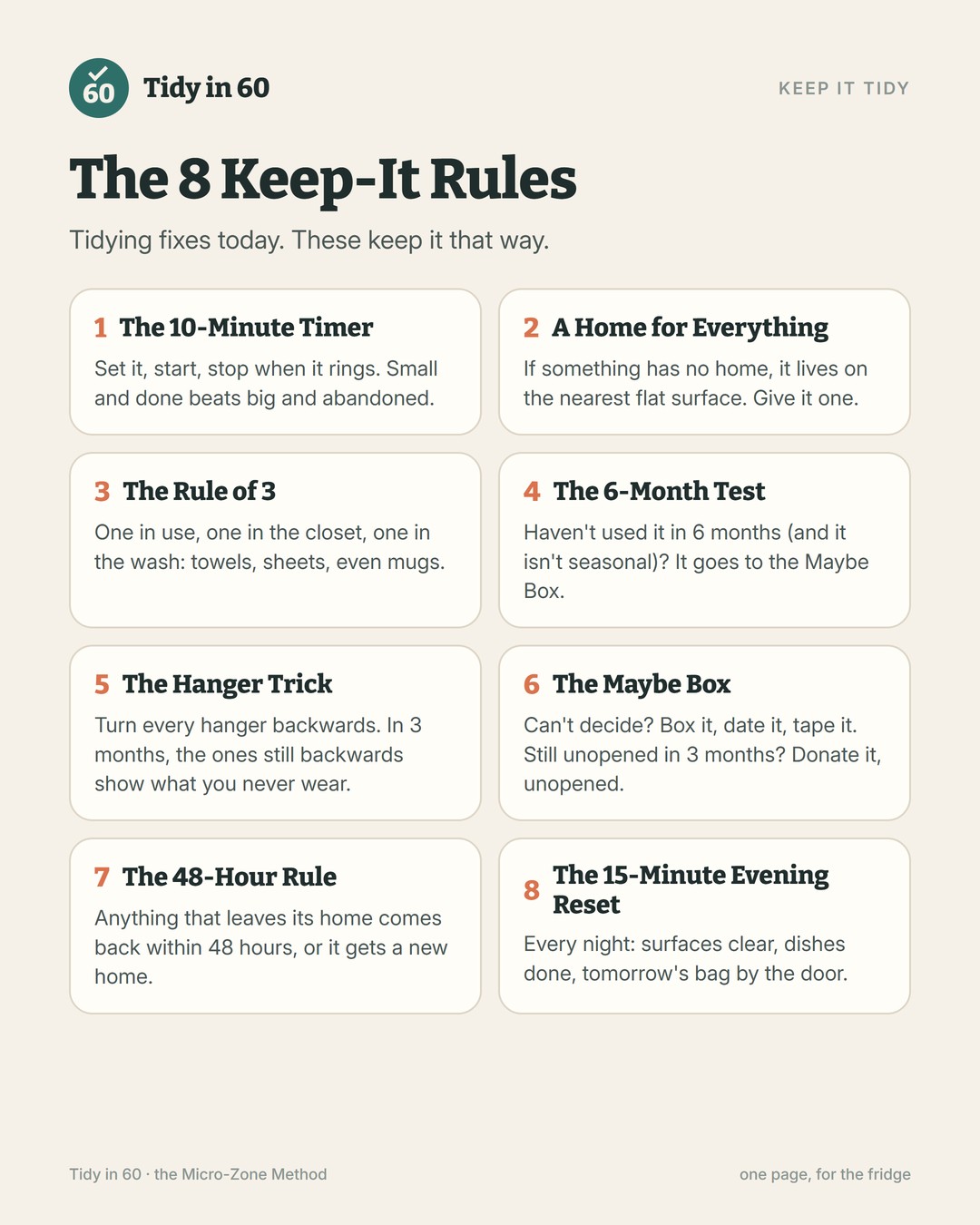 The 8 Keep-It Rules